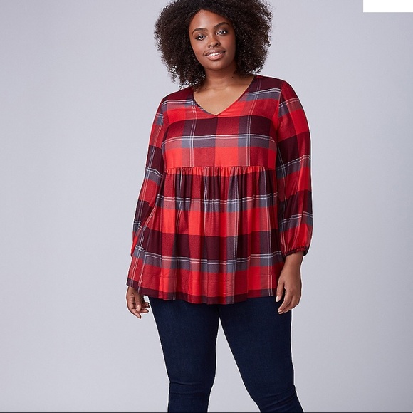Lane Bryant Tops - Lane Bryant Flannel Babydoll Top 22/24